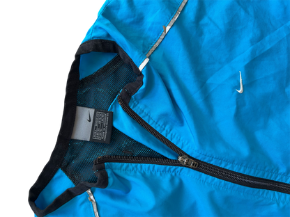 Nike Vintage Windbreaker – Blau & Schwarz, 2000s Style (M)