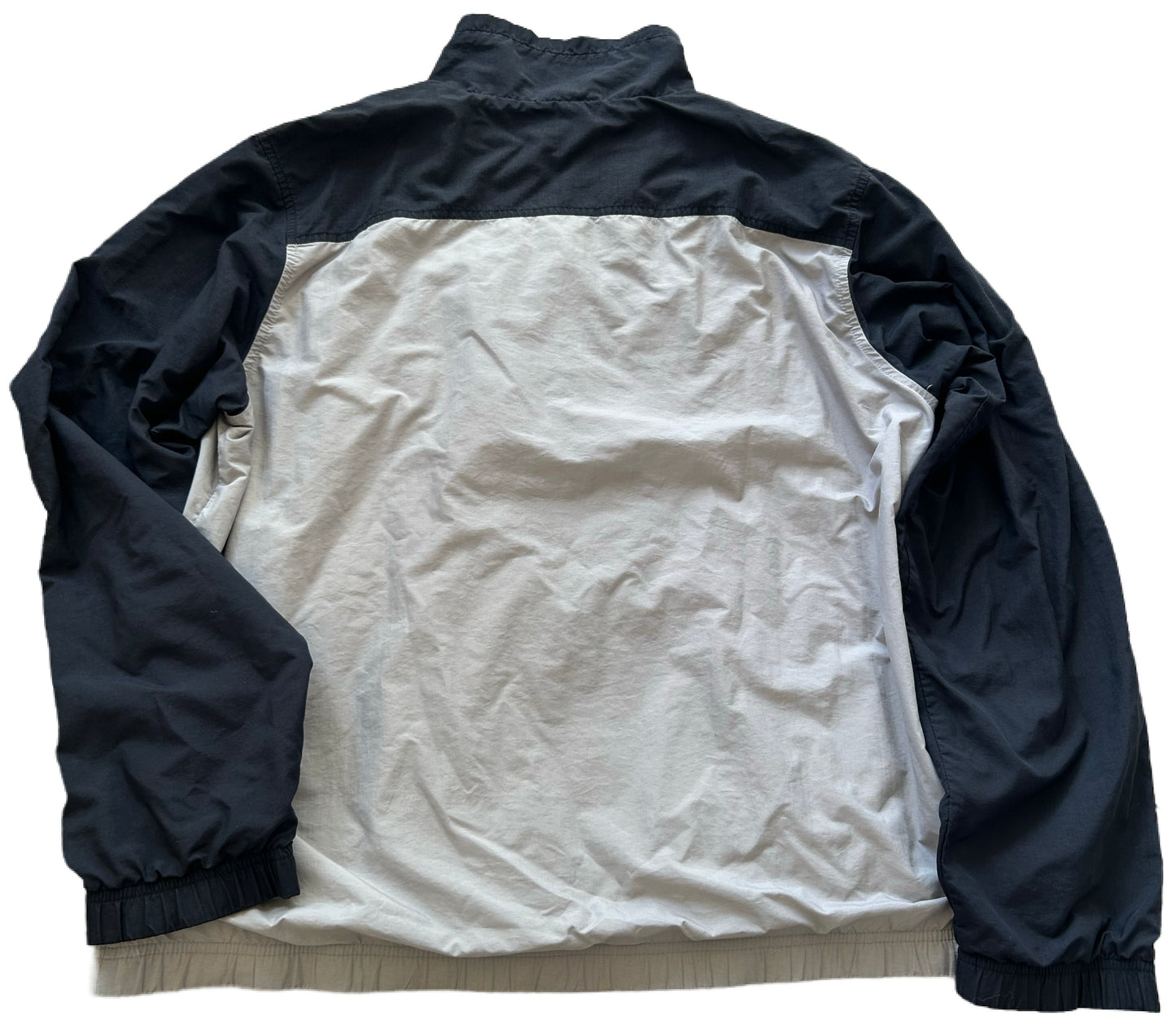 Nike Vintage Windbreaker – Grau & Schwarz (L)