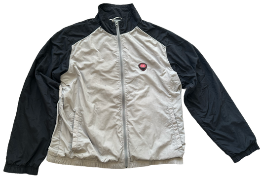 Nike Vintage Windbreaker – Grau & Schwarz (L)