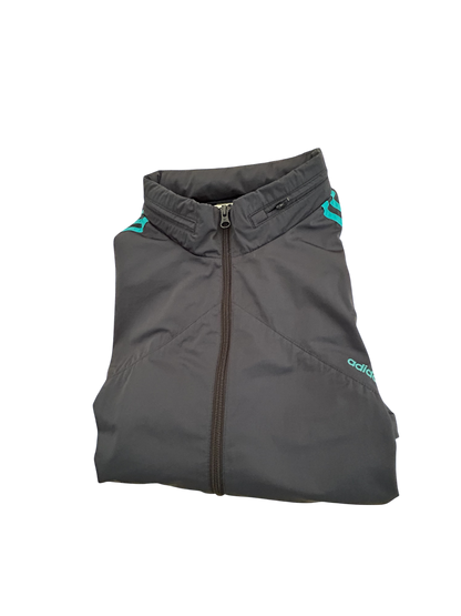 Adidas Originals Vintage Windbreaker – Schwarz mit Retro-Farbdetails (L)