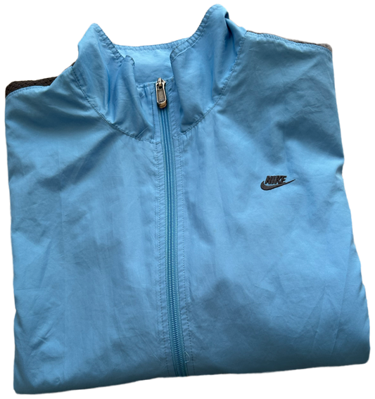 Nike Vintage Windbreaker – Hellblau/Schwarz (L)