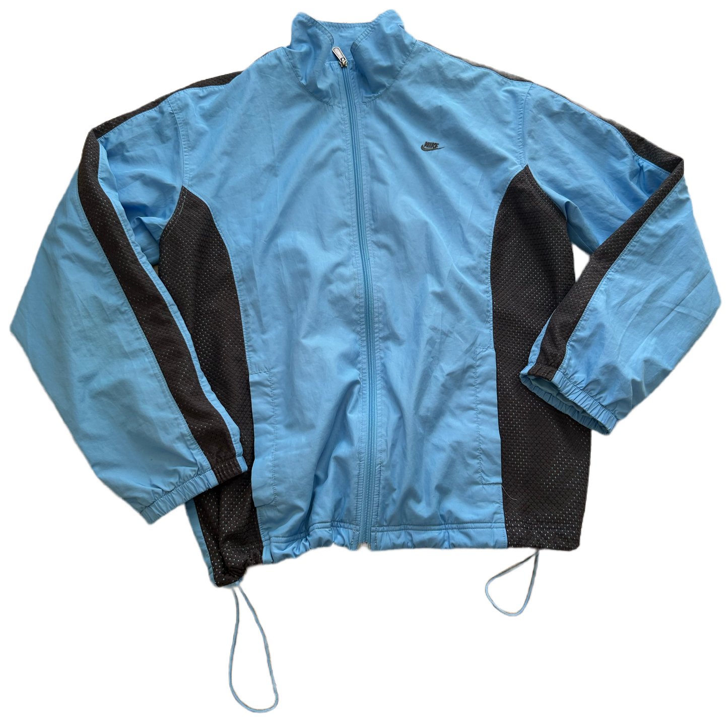 Nike Vintage Windbreaker – Hellblau/Schwarz (L)