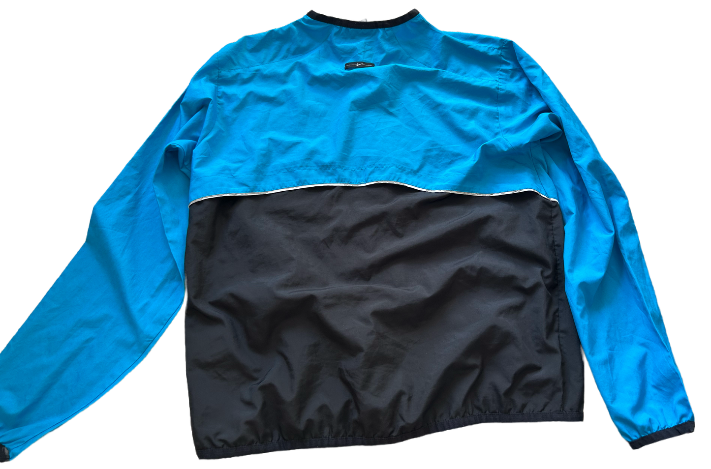 Nike Vintage Windbreaker – Blau & Schwarz, 2000s Style (M)