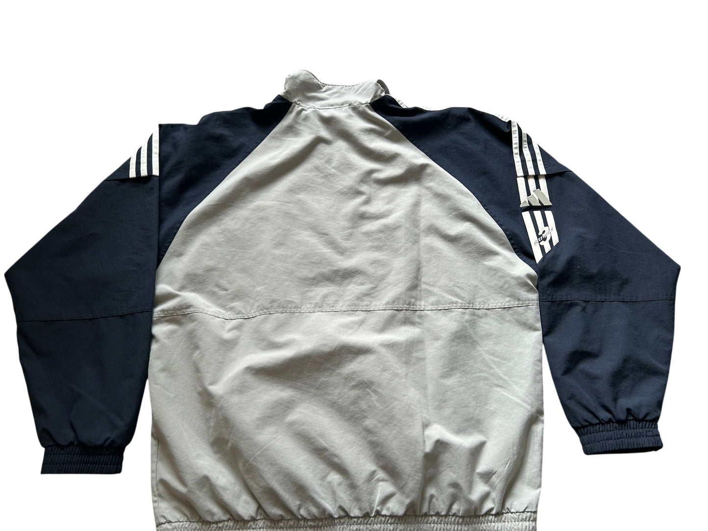 Adidas Vintage Windbreaker – Schwarz / Grau 90s Style (L)