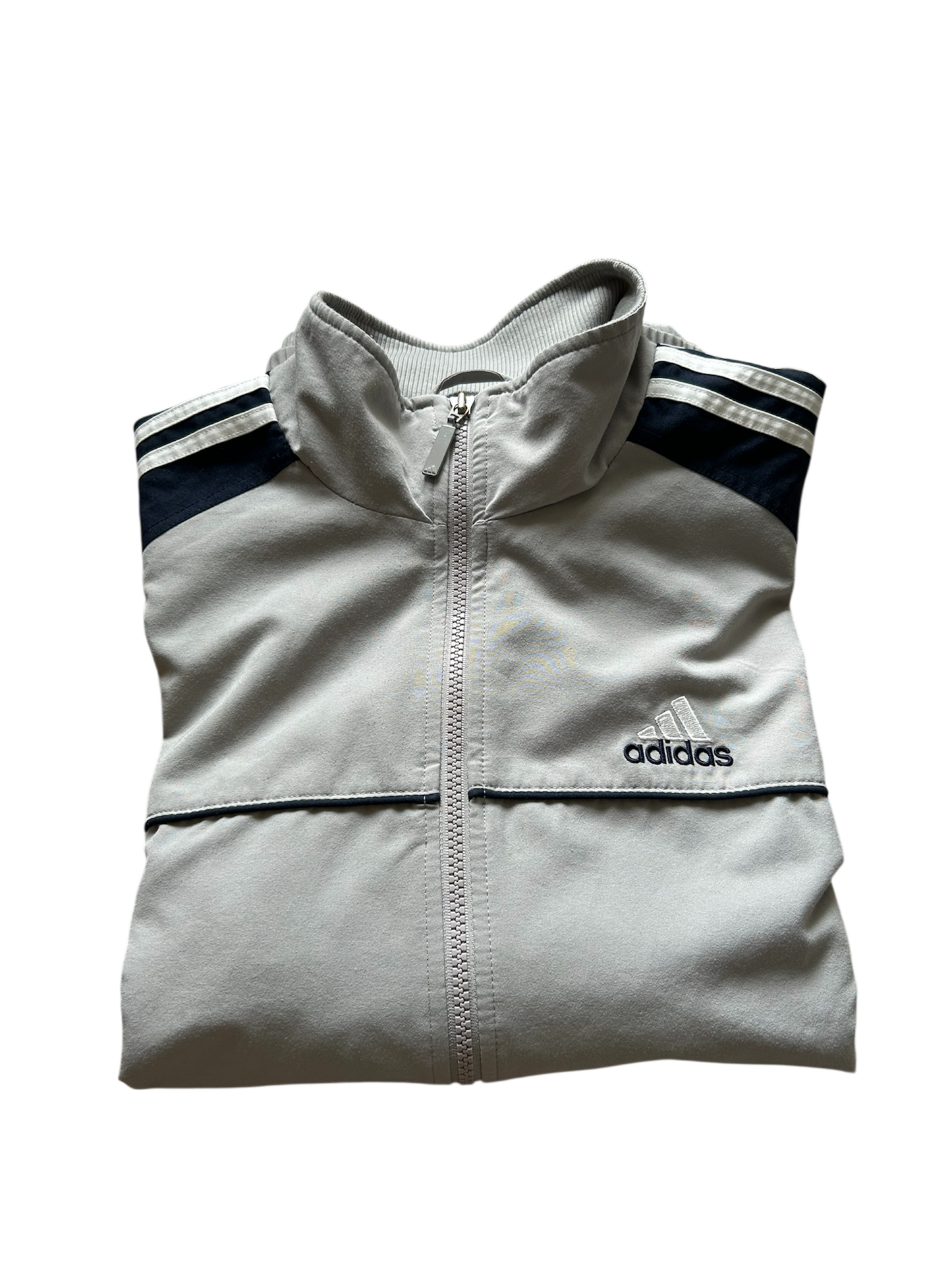 Adidas Vintage Windbreaker – Schwarz / Grau 90s Style (L)