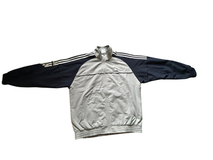 Adidas Vintage Windbreaker – Schwarz / Grau 90s Style (L)