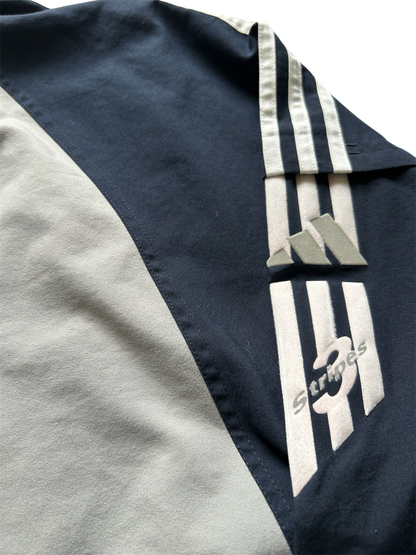 Adidas Vintage Windbreaker – Schwarz / Grau 90s Style (L)