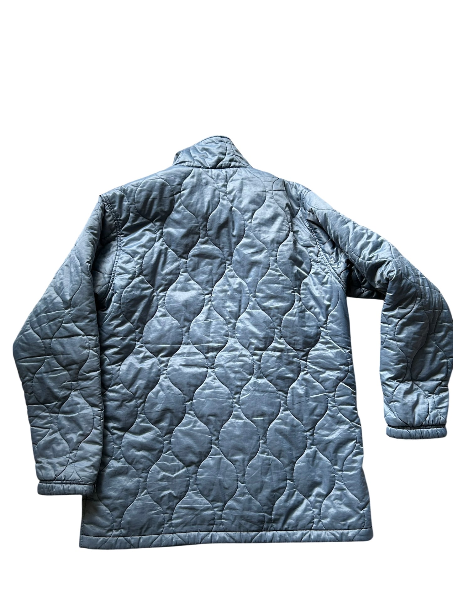 Nike Vintage Steppjacke – Grau-Bläulich, leicht & klassisch (M)